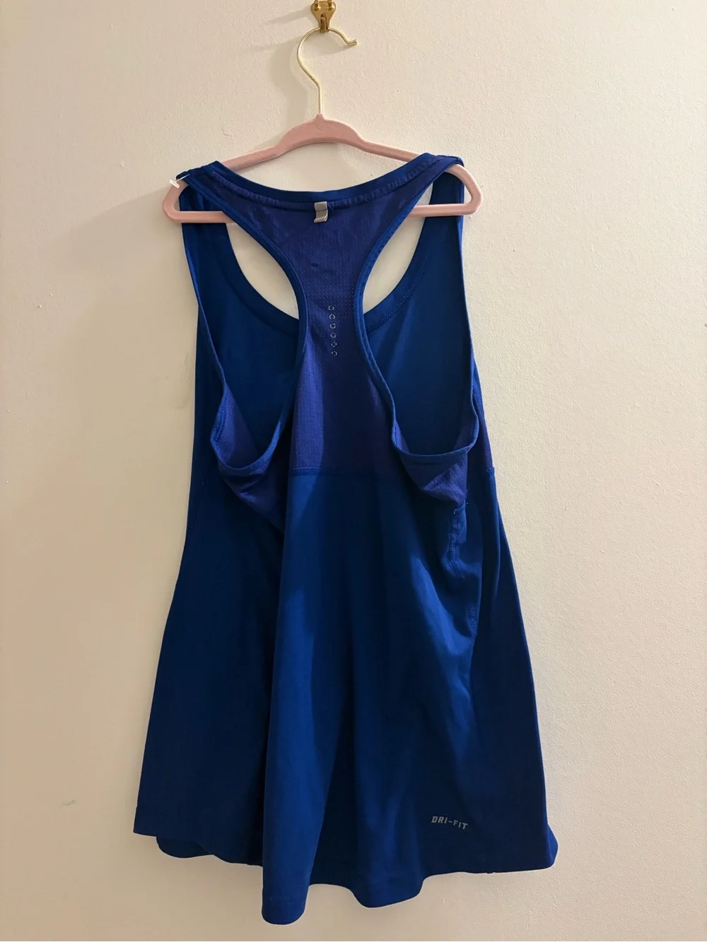 Nike Women's Blue Dri-FIT Racerback Muscle Tank